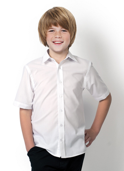 Camicia Bambino Popeline Maniche Corte