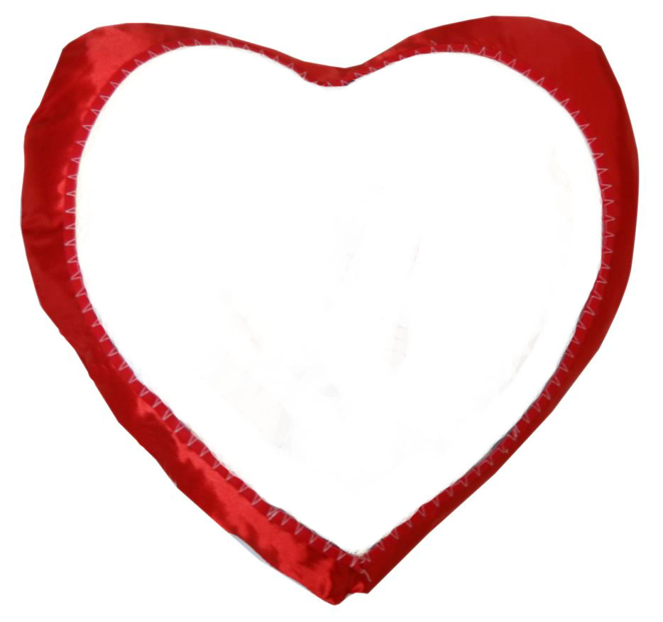 cuscino raso con cuore 